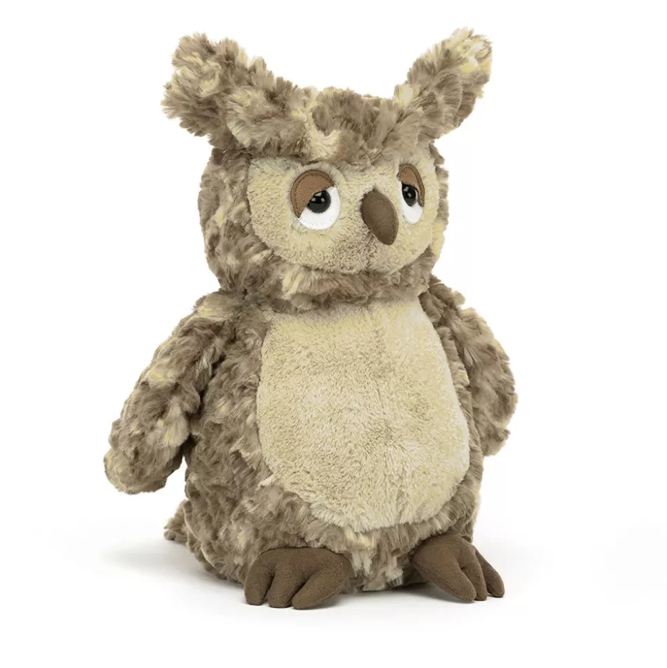 Doudou Hibou Oberon - Peluche Sensorielle Jellycat pour Éveil Bébé