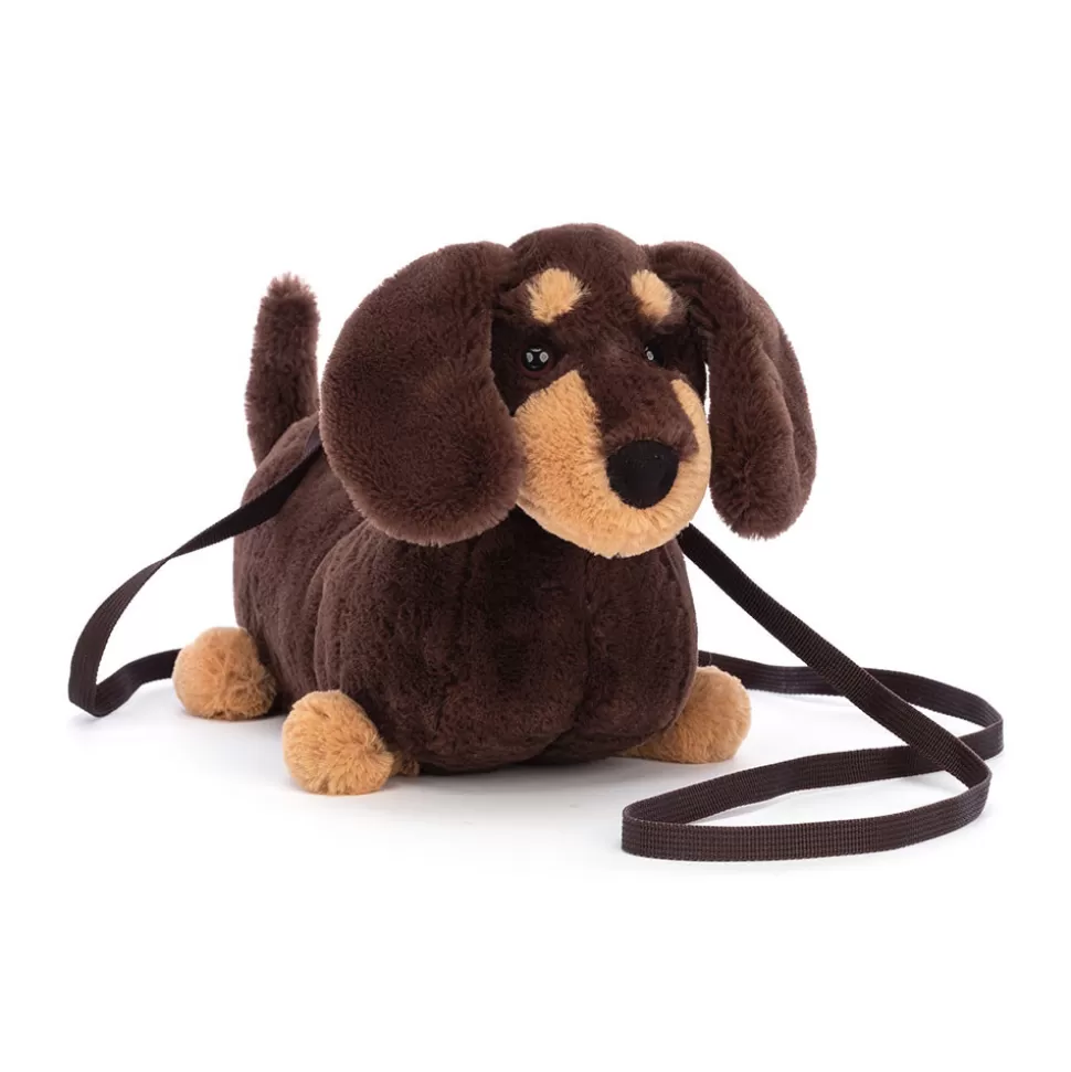 Adorable Sac Bandoulière Teckel en Peluche Douce - Modèle Otto par Jellycat - Accessoire Tendance pour Enfants