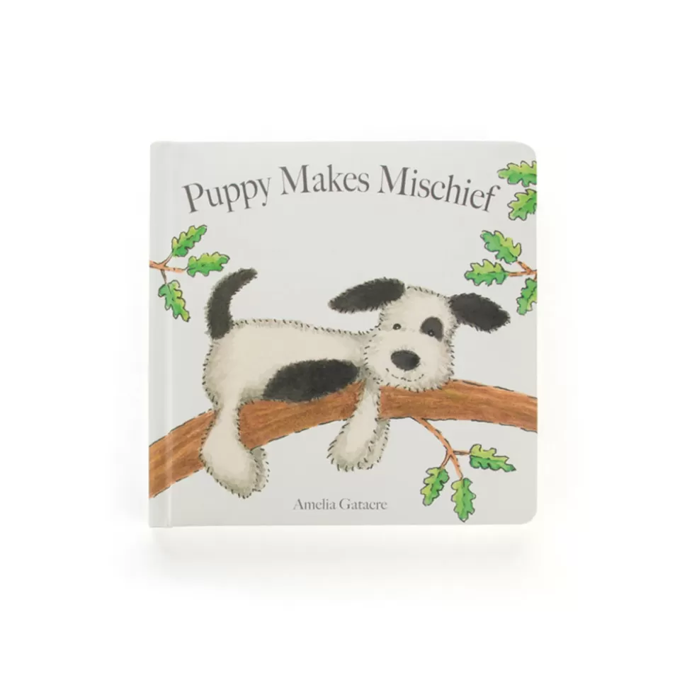 Peluche Chiot Timide et Livre d'Histoires Malicieuses - Duo Tendresse Jellycat pour Moments Câlins