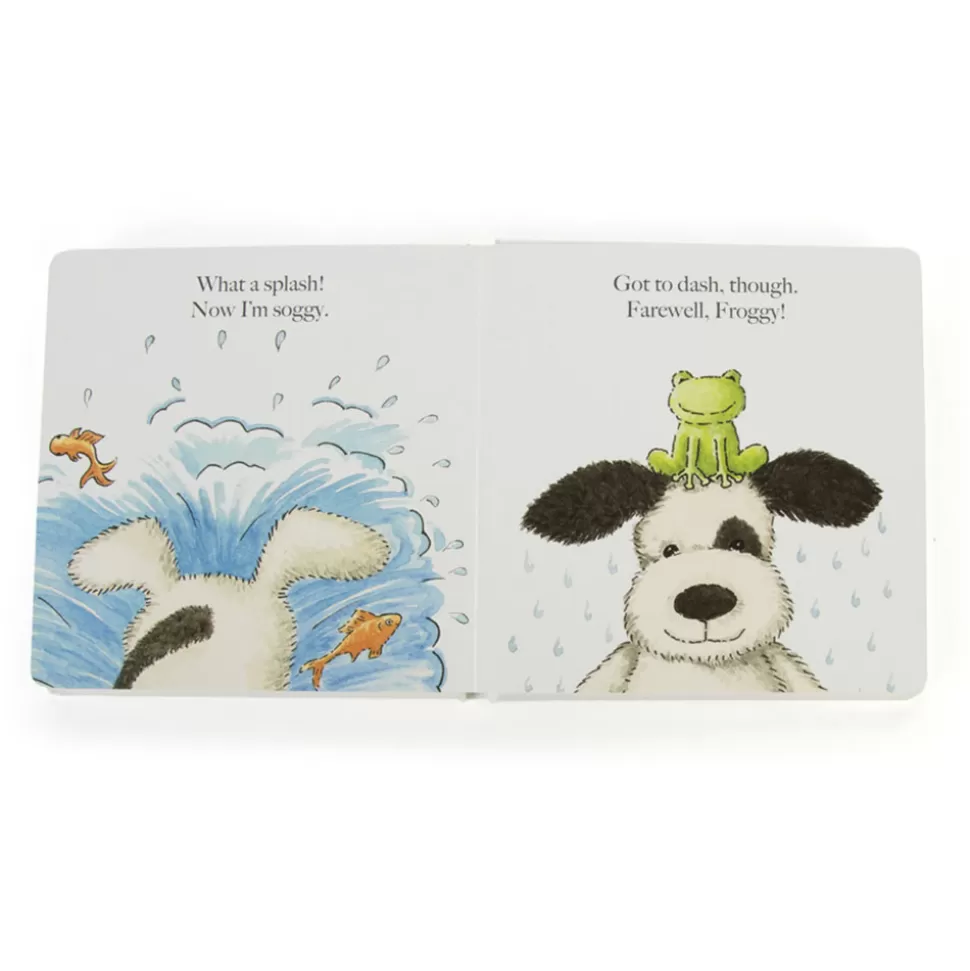 Peluche Chiot Timide et Livre d'Histoires Malicieuses - Duo Tendresse Jellycat pour Moments Câlins