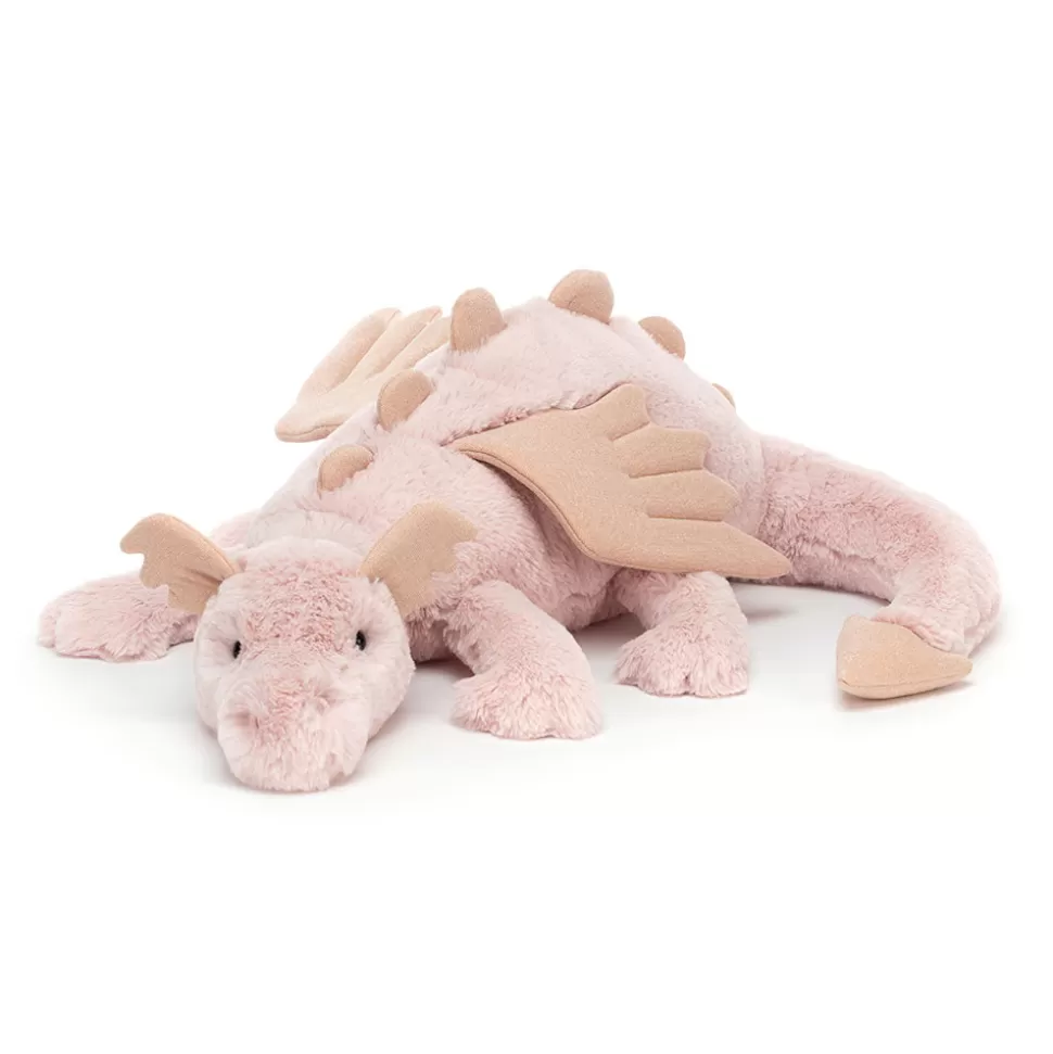 Doudou Dragon Rosée Magique Jellycat - Peluche Dragon à Câliner