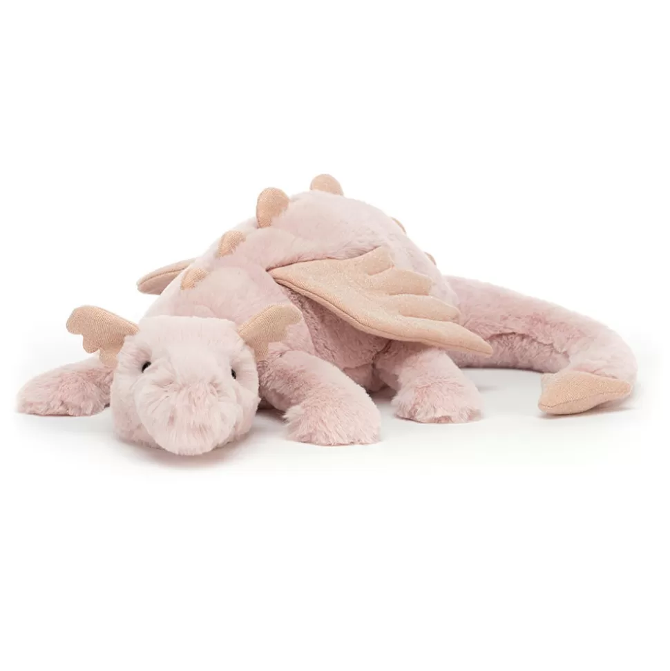 Doudou Dragon Rosée Magique Jellycat - Peluche Dragon à Câliner