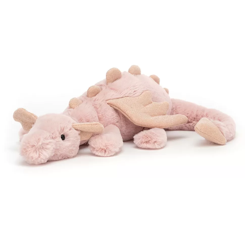 Doudou Dragon Rosée Magique Jellycat - Peluche Dragon à Câliner