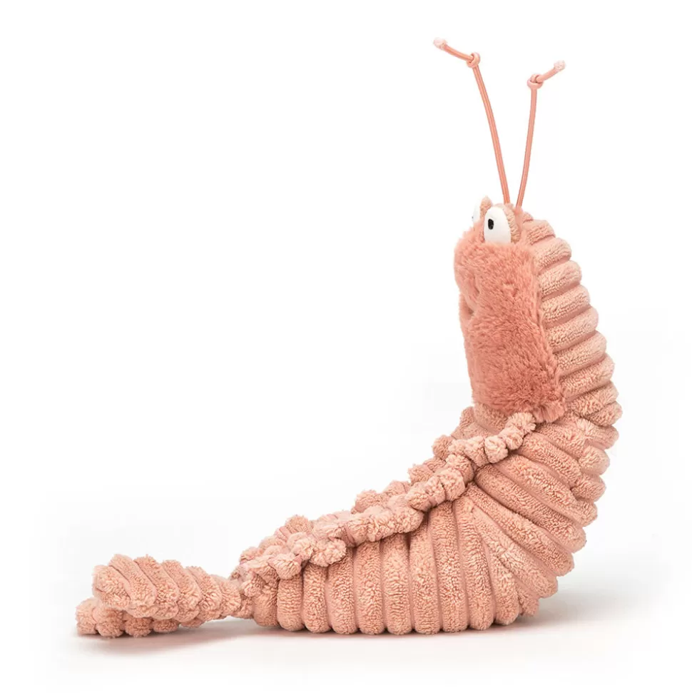 Sheldon la Crevette - Peluche Douce Jellycat pour Enfants, Jouet Câlin Adorable Bébé Crevette, Doudou Mignon pour Nouveau-nés et Tout-petits, Idée Cadeau Unique
