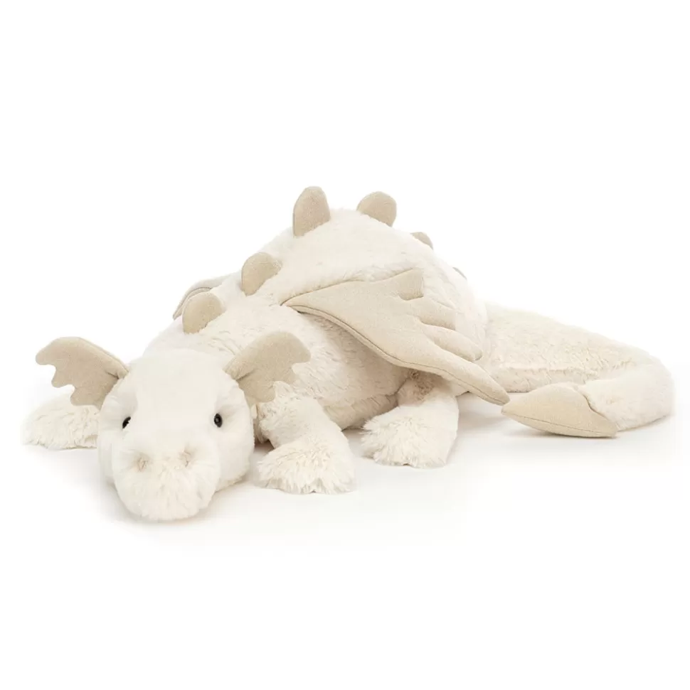 Jellycat Dragon des Neiges – Doudou Peluche Hivernale pour Enfants, Tout Doux et Câlin