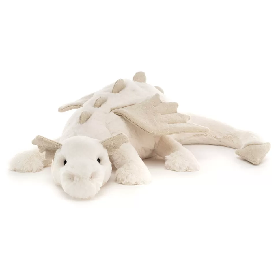 Jellycat Dragon des Neiges – Doudou Peluche Hivernale pour Enfants, Tout Doux et Câlin