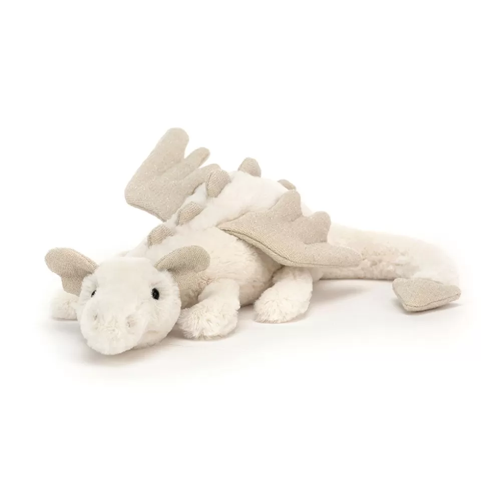 Jellycat Dragon des Neiges – Doudou Peluche Hivernale pour Enfants, Tout Doux et Câlin