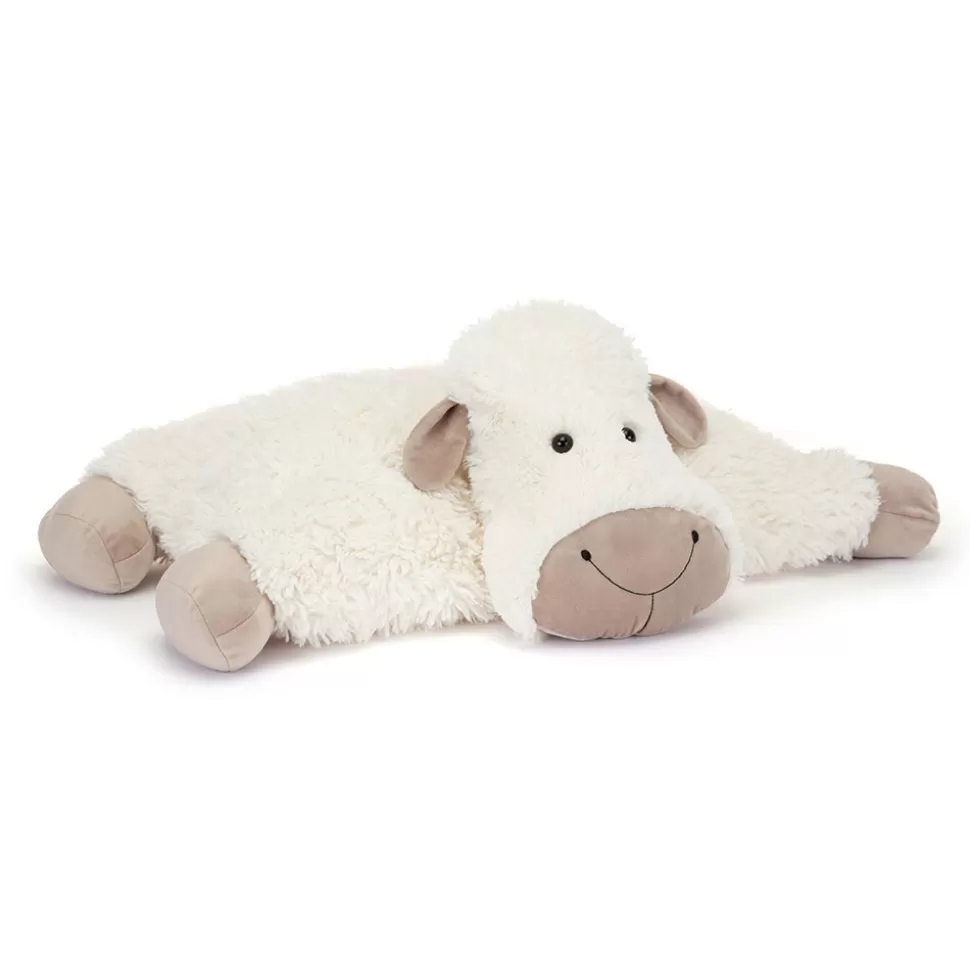 Doudou Mouton Jellycat - Peluche sensorielle en velours nuancé de gris pour câlins douillets
