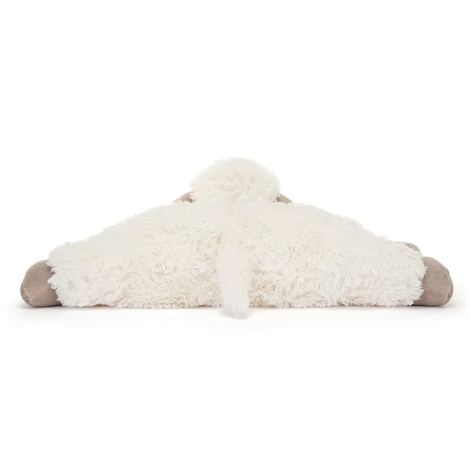 Doudou Mouton Jellycat - Peluche sensorielle en velours nuancé de gris pour câlins douillets