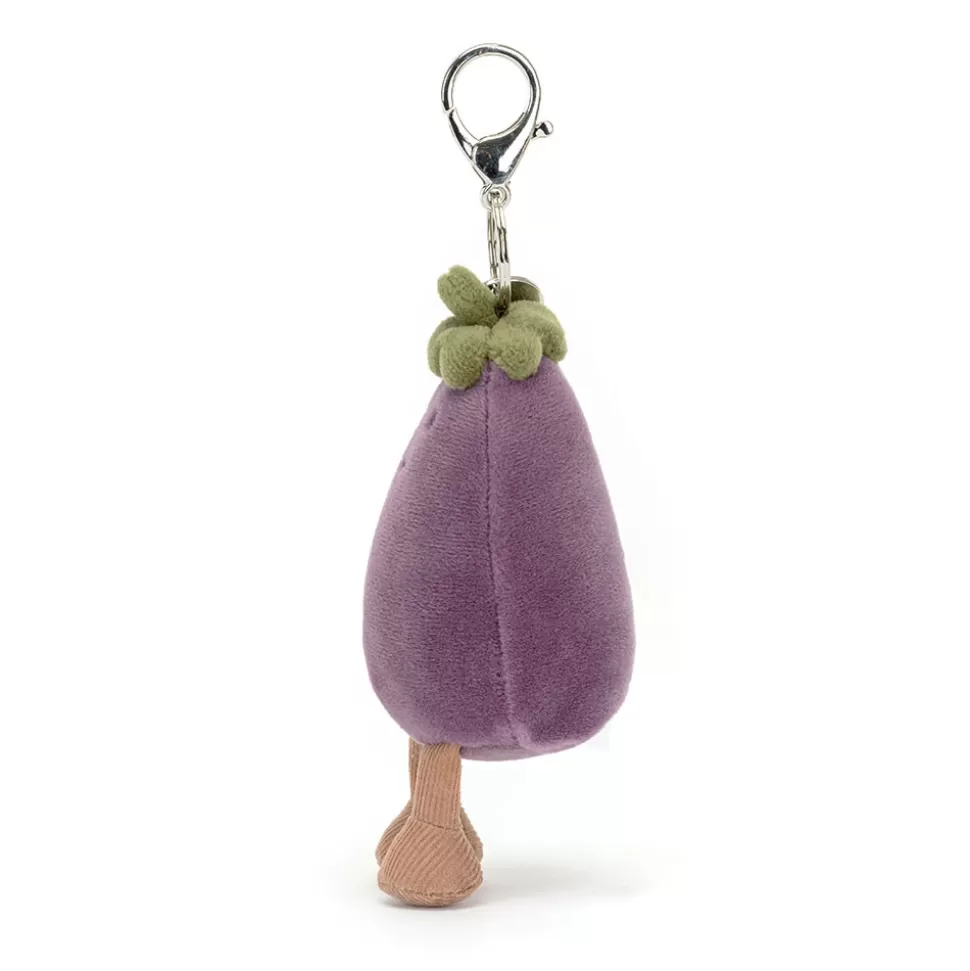 Jellycat Amigurumi d'Aubergine - Porte-Clés Mignon Légumes Joyeux