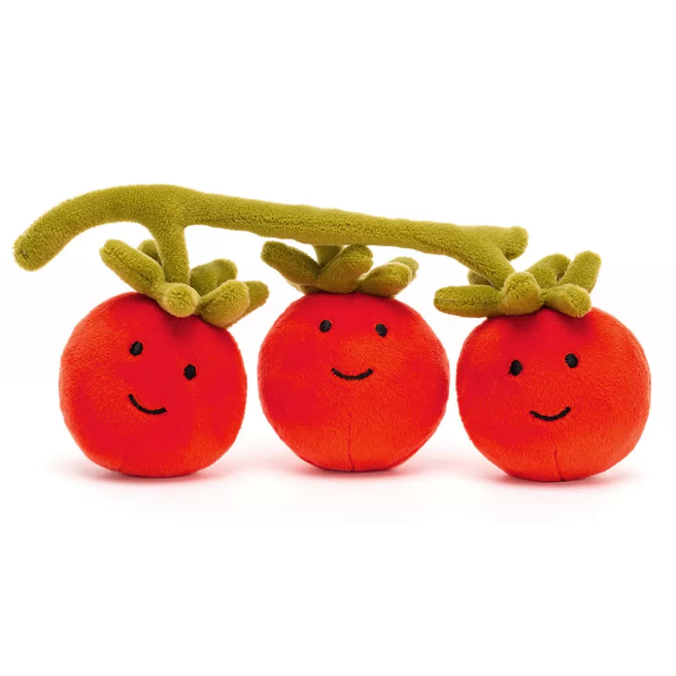 Jellycat Tomate Dynamique - Peluche Sensorielle Légume Amusant pour Enfants, Douceur et Fantaisie