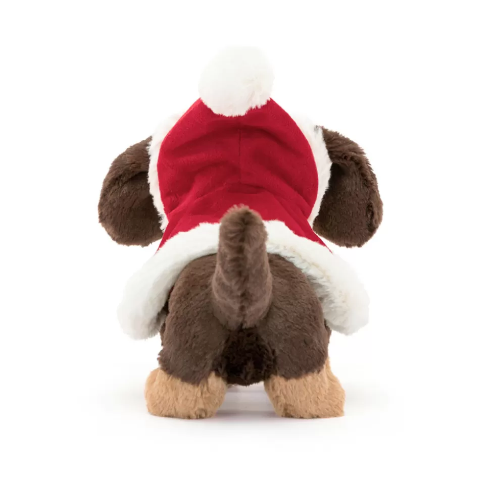 Jellycat - Doudou Teckel Otto en Peluche Douce pour Réchauffer l'Hiver - Collection Hivernale Confortable
