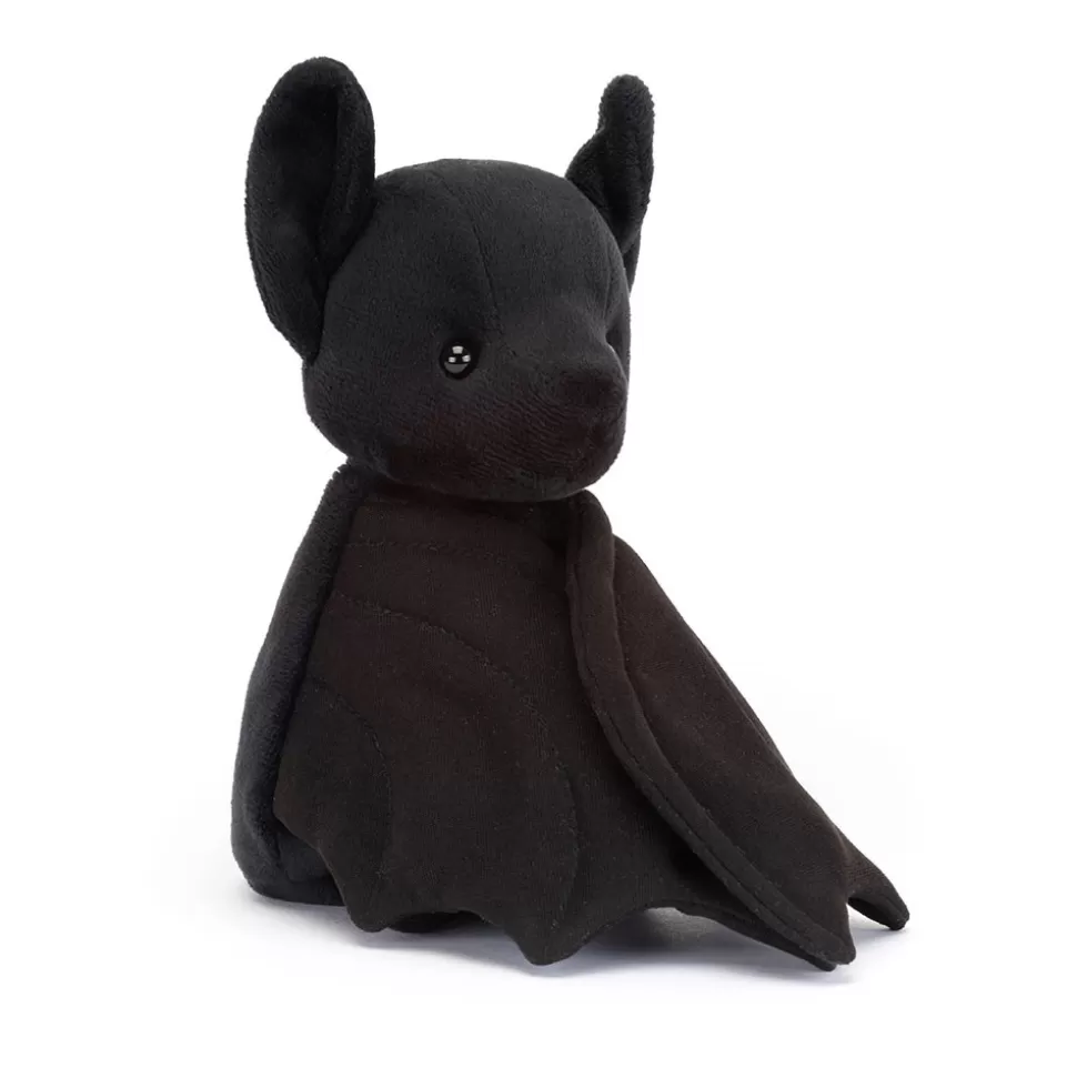 Doudou Licorne Jellycat - Peluche Chauve-Souris Enveloppante en Velours Noir Doux