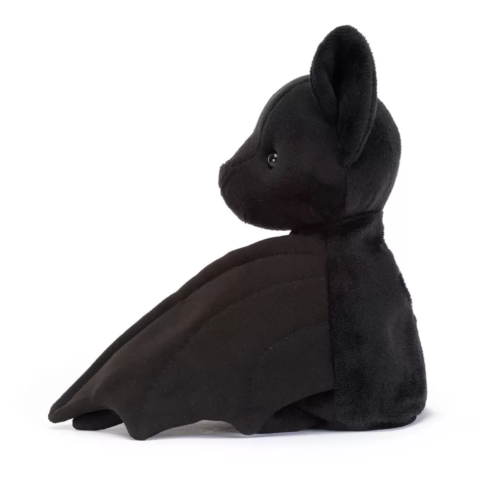 Doudou Licorne Jellycat - Peluche Chauve-Souris Enveloppante en Velours Noir Doux