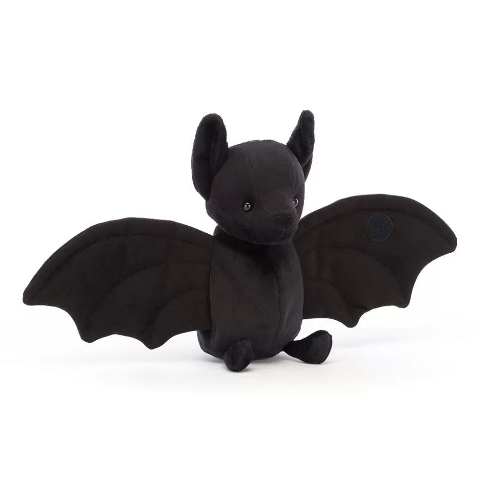 Doudou Licorne Jellycat - Peluche Chauve-Souris Enveloppante en Velours Noir Doux