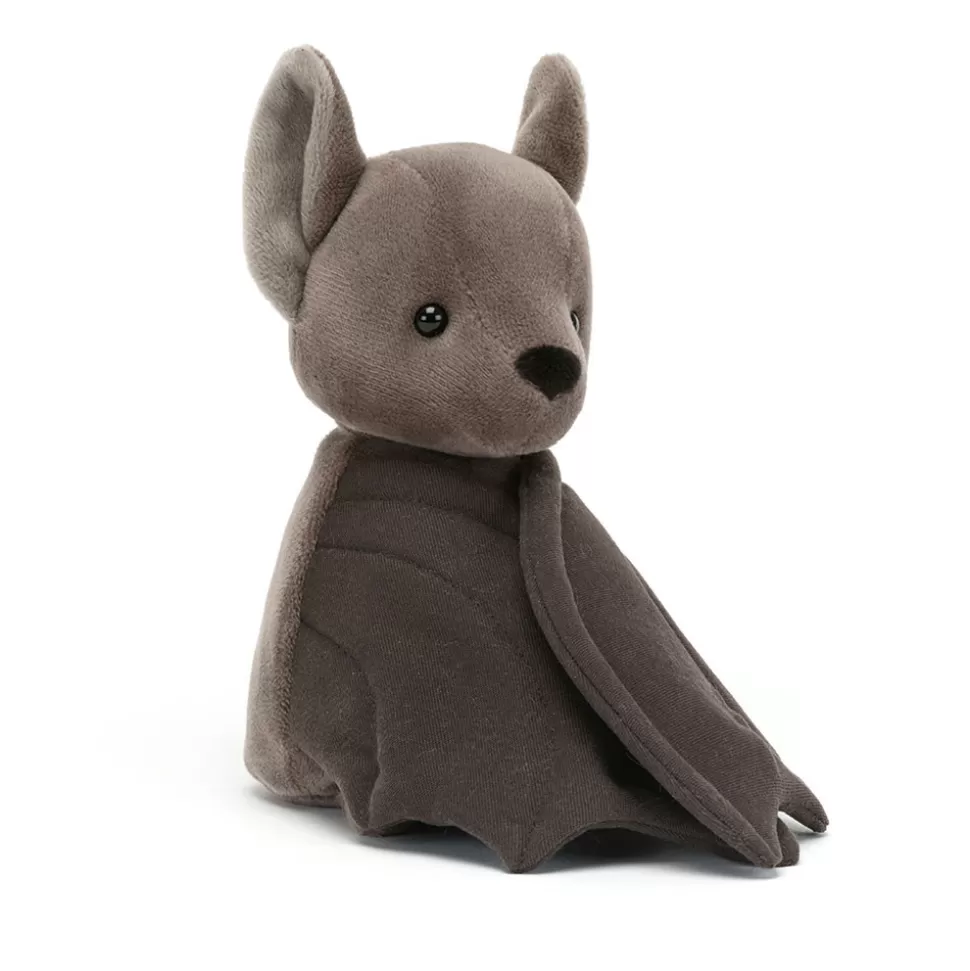Nounours Chauve-Souris Velouté Brun - Doudou Sensoriel en Peluche Confortable (Nouveau Design 2024) Câlins Doux pour Enfants et Adultes - Création Jellycat Édition Limitée