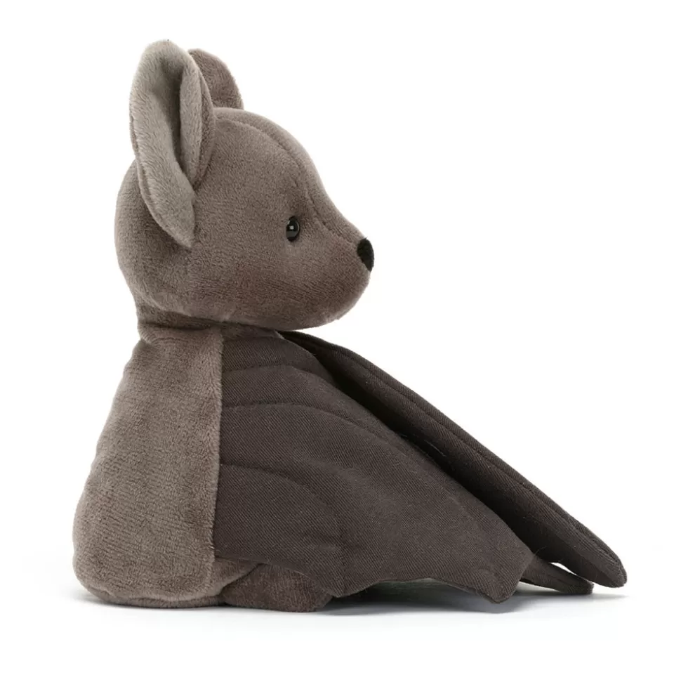 Nounours Chauve-Souris Velouté Brun - Doudou Sensoriel en Peluche Confortable (Nouveau Design 2024) Câlins Doux pour Enfants et Adultes - Création Jellycat Édition Limitée